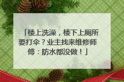 楼上洗澡，楼下上厕所要打伞？业主找来维修师傅：防水都没做！