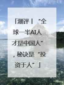 潮评丨“全球一半AI人才是中国人”，秘诀是“投资于人”