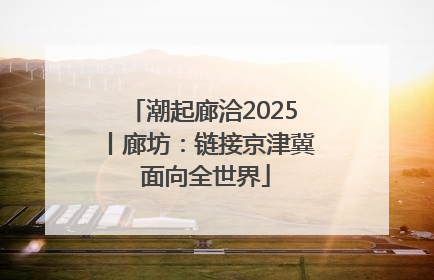 潮起廊洽2025丨廊坊：链接京津冀 面向全世界