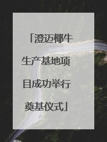 澄迈椰牛生产基地项目成功举行奠基仪式