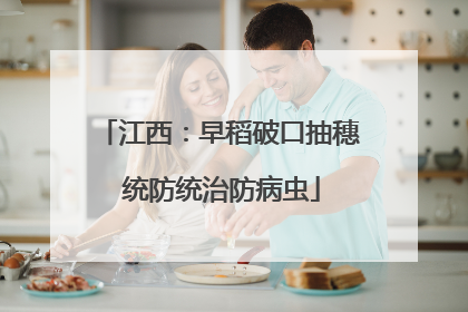 江西：早稻破口抽穗 统防统治防病虫
