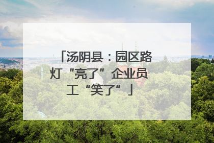汤阴县：园区路灯“亮了”企业员工“笑了”