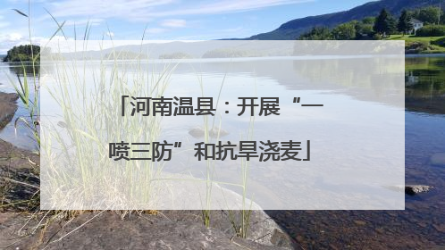 河南温县：开展“一喷三防”和抗旱浇麦