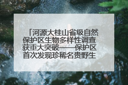 河源大桂山省级自然保护区生物多样性调查获重大突破——保护区首次发现珍稀名贵野生干巴菌与钝尾两头蛇