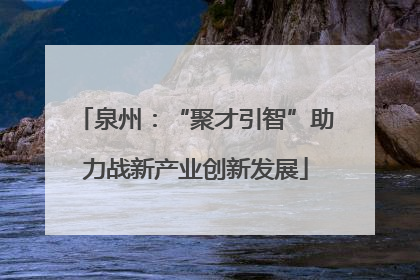 泉州：“聚才引智”助力战新产业创新发展