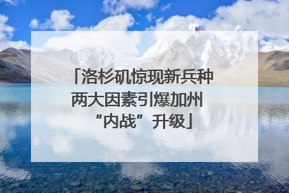 洛杉矶惊现新兵种 两大因素引爆加州“内战”升级