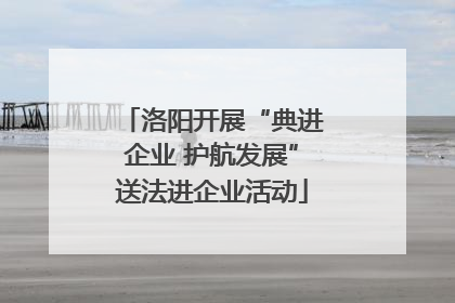 洛阳开展“典进企业 护航发展”送法进企业活动