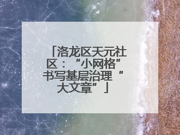 洛龙区天元社区：“小网格”书写基层治理“大文章”
