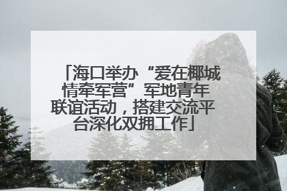 海口举办“爱在椰城 情牵军营”军地青年联谊活动，搭建交流平台深化双拥工作