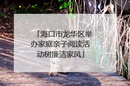 海口市龙华区举办家庭亲子阅读活动树廉洁家风