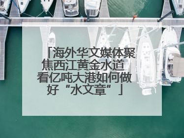 海外华文媒体聚焦西江黄金水道 看亿吨大港如何做好“水文章”