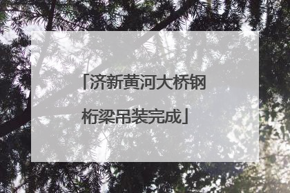 济新黄河大桥钢桁梁吊装完成