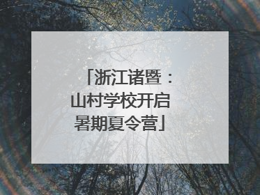 浙江诸暨：山村学校开启暑期夏令营