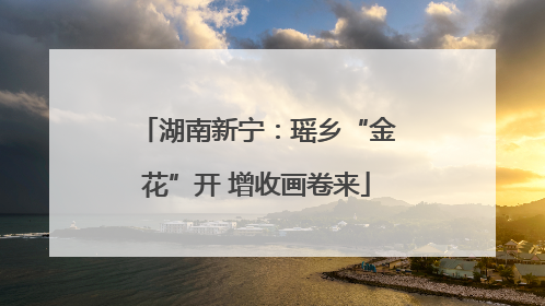 湖南新宁：瑶乡“金花”开 增收画卷来