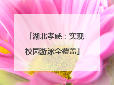 湖北孝感：实现校园游泳全覆盖