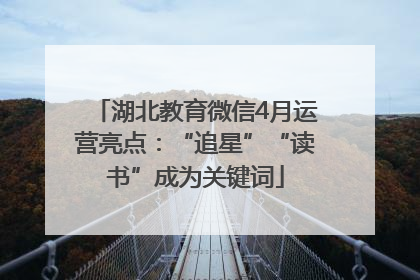 湖北教育微信4月运营亮点：“追星”“读书”成为关键词