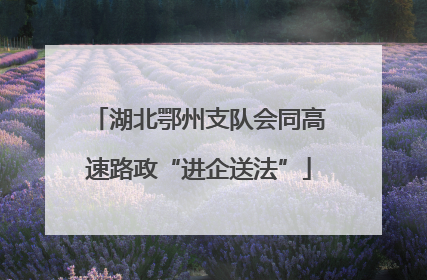 湖北鄂州支队会同高速路政“进企送法”
