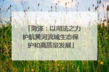 菏泽：以司法之力护航黄河流域生态保护和高质量发展