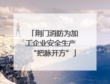 荆门消防为加工企业安全生产“把脉开方”
