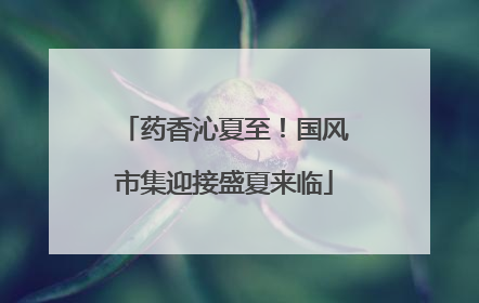 药香沁夏至！国风市集迎接盛夏来临
