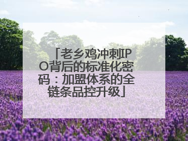 老乡鸡冲刺IPO背后的标准化密码：加盟体系的全链条品控升级