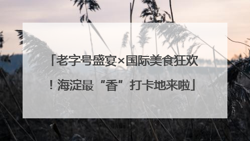 老字号盛宴×国际美食狂欢！海淀最“香”打卡地来啦