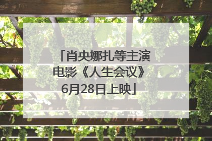 肖央娜扎等主演电影《人生会议》6月28日上映