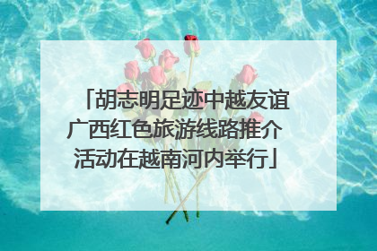 胡志明足迹中越友谊广西红色旅游线路推介活动在越南河内举行