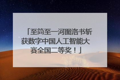 至简至一河图洛书斩获数字中国人工智能大赛全国二等奖！