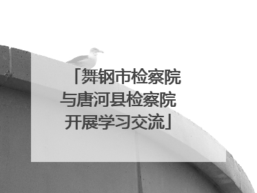 舞钢市检察院与唐河县检察院开展学习交流