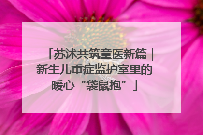 苏沭共筑童医新篇｜新生儿重症监护室里的暖心“袋鼠抱”