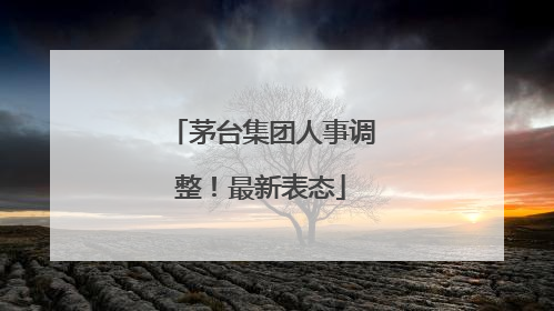 茅台集团人事调整！最新表态