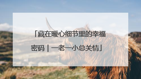 藏在暖心细节里的幸福密码｜一老一小总关情