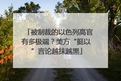 被制裁的以色列高官有多极端？美方“挺以”言论越抹越黑