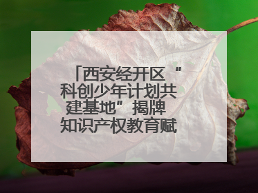 西安经开区“科创少年计划共建基地”揭牌 知识产权教育赋能青少年创新