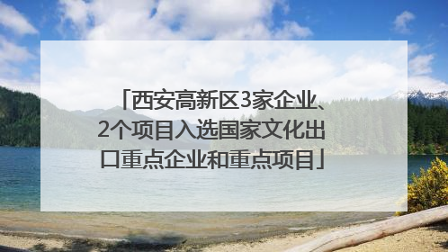 西安高新区3家企业、2个项目入选国家文化出口重点企业和重点项目