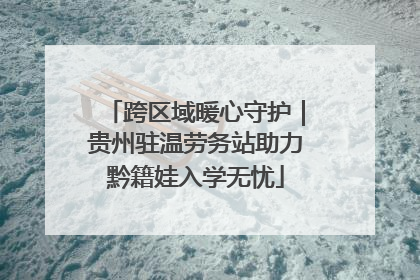 跨区域暖心守护｜贵州驻温劳务站助力黔籍娃入学无忧
