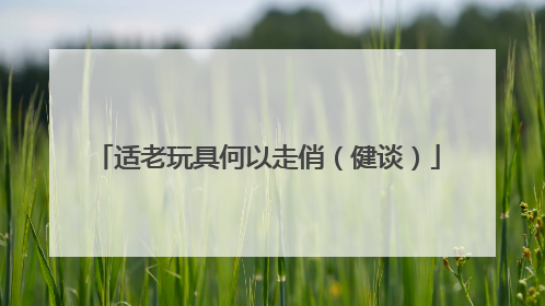 适老玩具何以走俏（健谈）