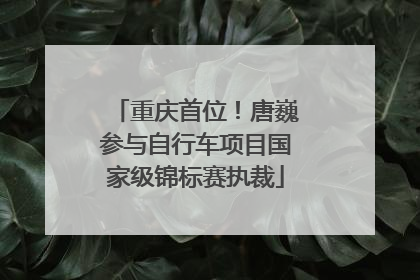 重庆首位！唐巍参与自行车项目国家级锦标赛执裁