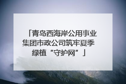 青岛西海岸公用事业集团市政公司筑牢夏季绿植“守护网”