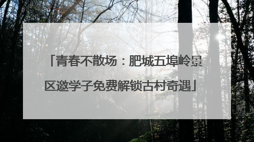 青春不散场：肥城五埠岭景区邀学子免费解锁古村奇遇