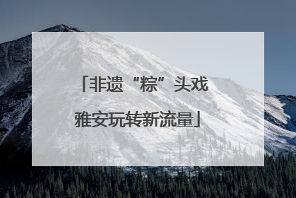 非遗“粽”头戏 雅安玩转新流量