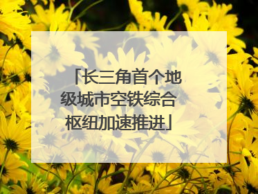 长三角首个地级城市空铁综合枢纽加速推进