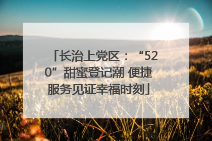 长治上党区：“520”甜蜜登记潮 便捷服务见证幸福时刻