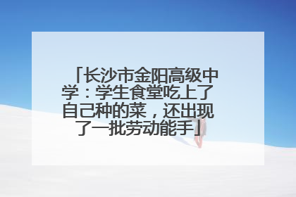 长沙市金阳高级中学：学生食堂吃上了自己种的菜，还出现了一批劳动能手