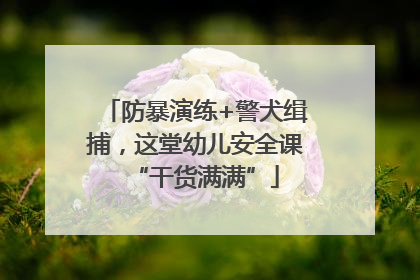 防暴演练+警犬缉捕，这堂幼儿安全课“干货满满”
