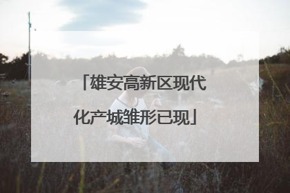 雄安高新区现代化产城雏形已现