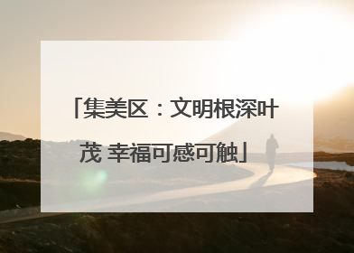 集美区：文明根深叶茂 幸福可感可触