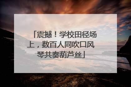 震撼！学校田径场上，数百人同吹口风琴共奏葫芦丝
