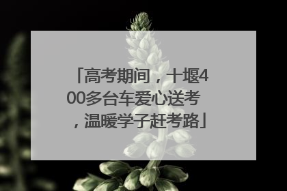 高考期间，十堰400多台车爱心送考，温暖学子赶考路